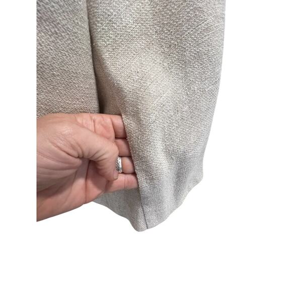 Eileen Fisher Silk Linen Blend Ivory Jacket PL Lagenlook Career Open Cardigan - Picture 5 of 8